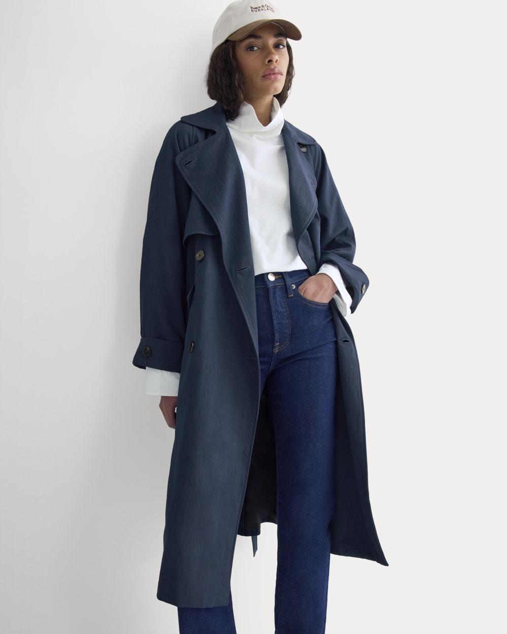 Drapey Twill Trench | Navy by EVERLANE