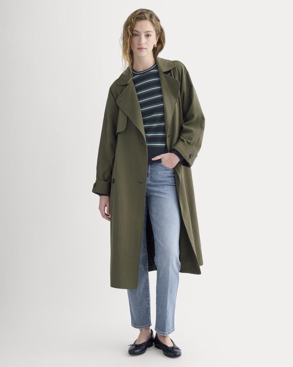 Drapey Twill Trench | Olive Night by EVERLANE