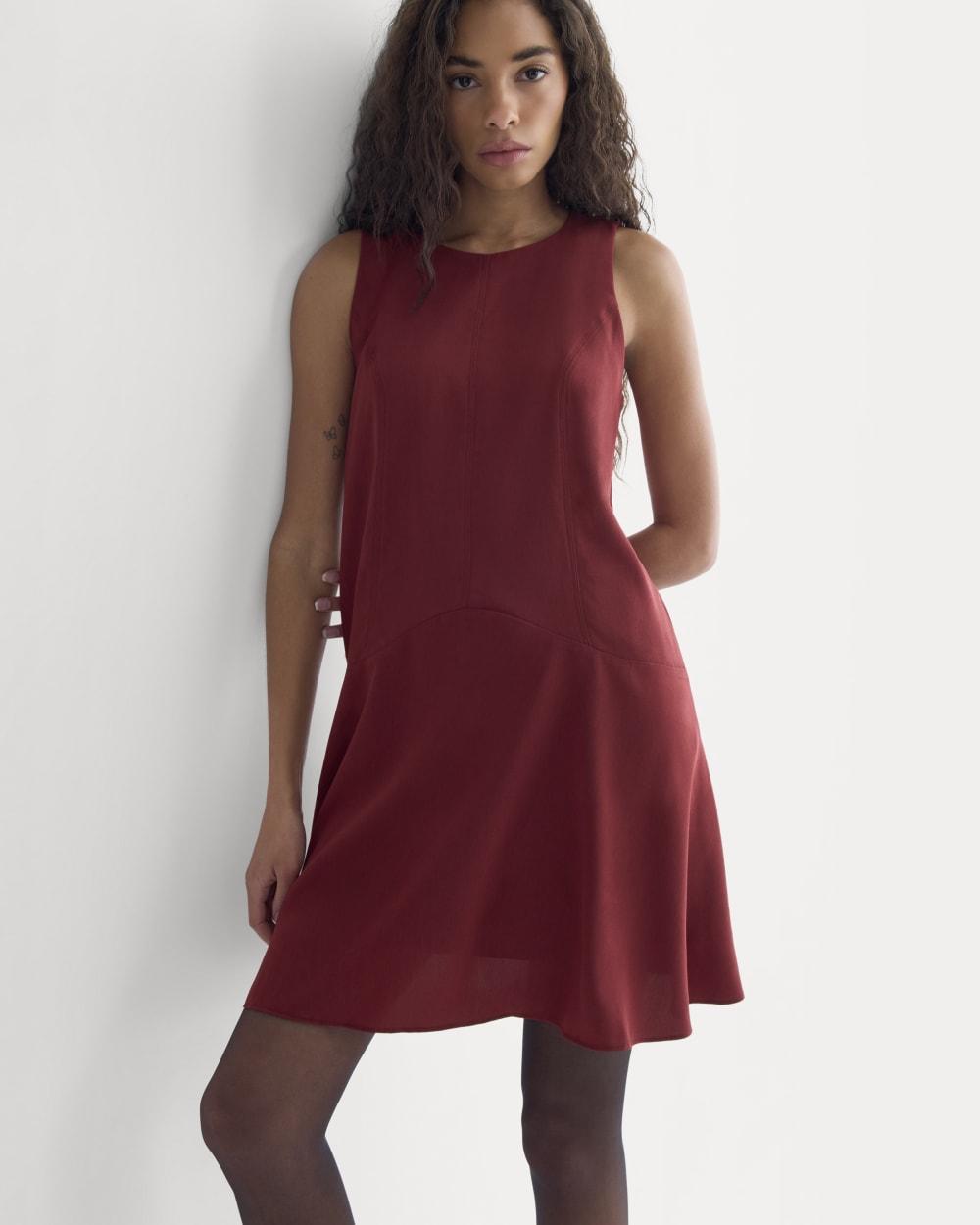 Drop Waist Mini Dress | Pomegranate by EVERLANE