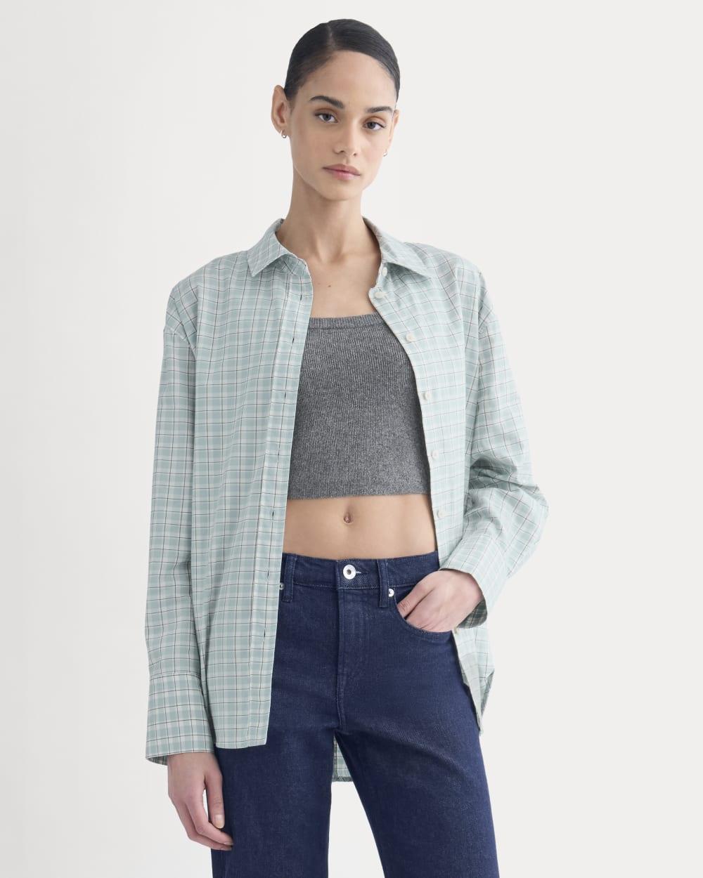 Everyday Shirt in Silky Cotton | Gray Mist by EVERLANE