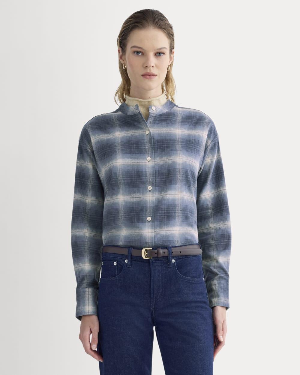 Flannel Shirt | Blue Ombre Plaid by EVERLANE