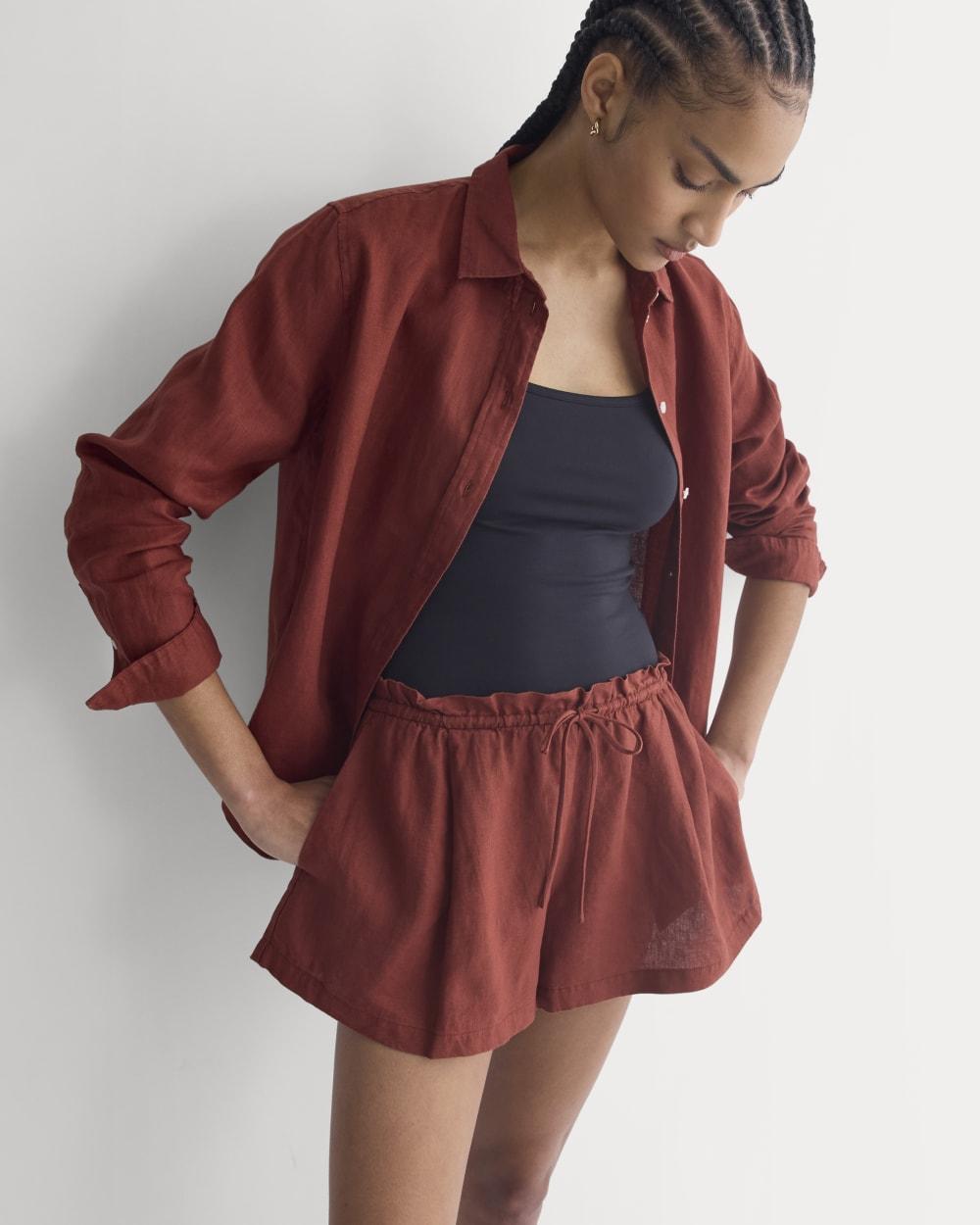 Flowy Short in Linen | Henna Red by EVERLANE
