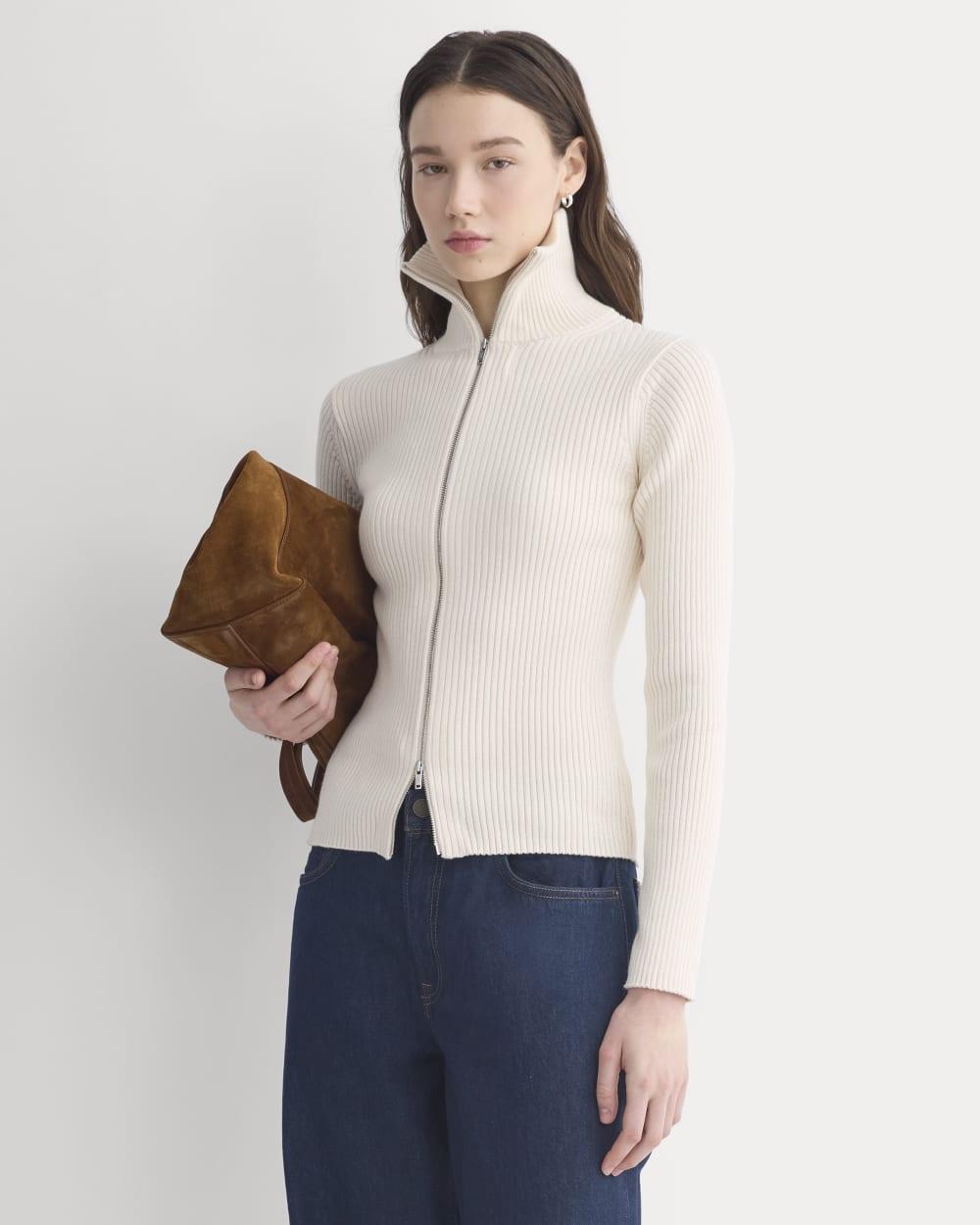 Full-Zip Ribbed Jacket in Everyday Cotton | Canvas by EVERLANE
