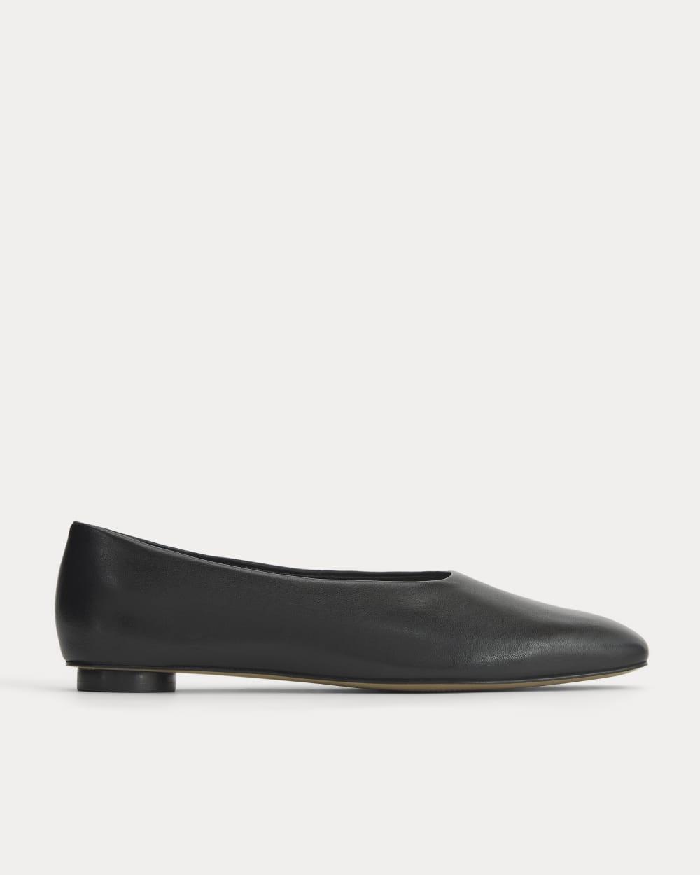 Gallery Square-Toe Flat | Black by EVERLANE
