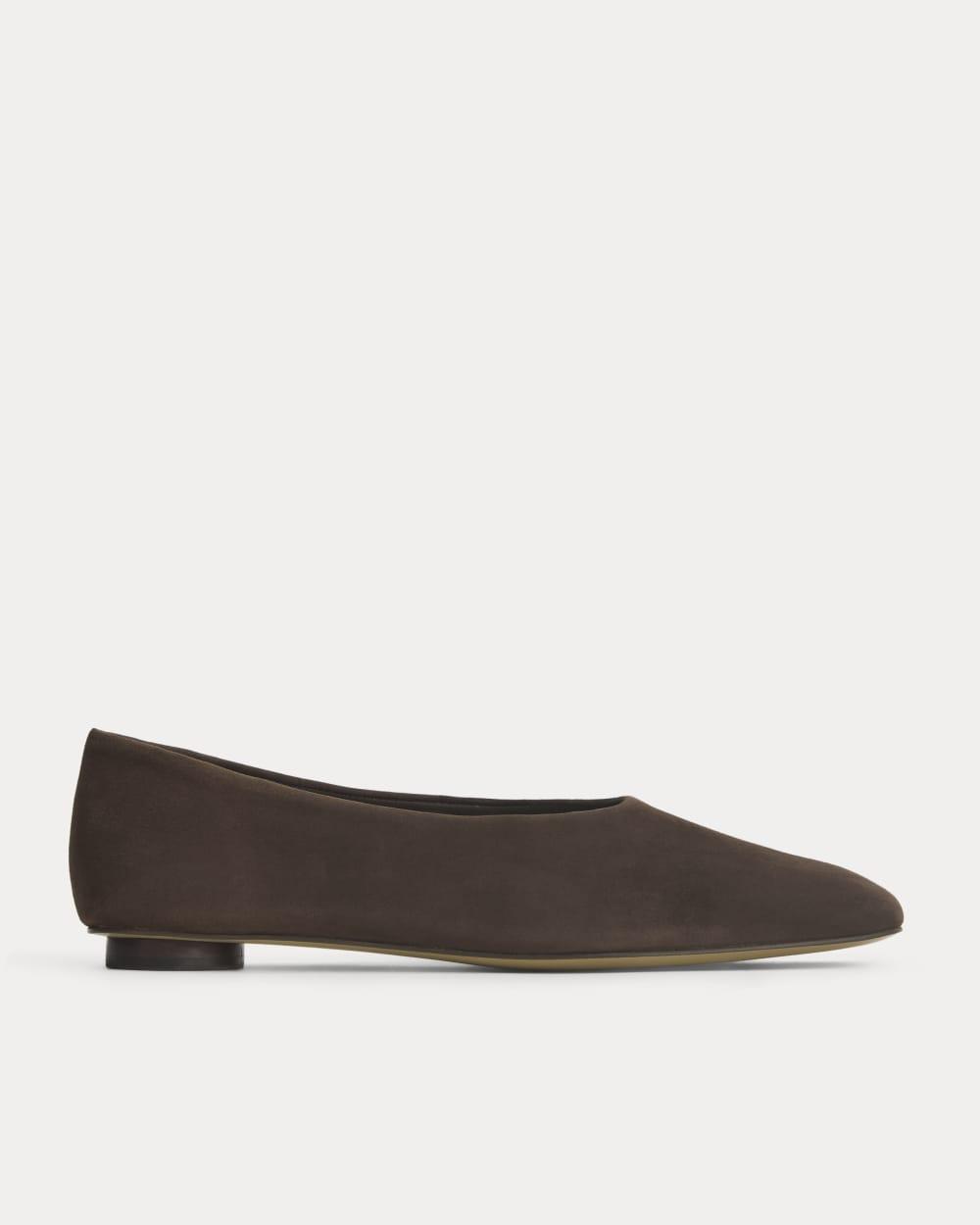 Gallery Square-Toe Flat | Deep Brown by EVERLANE