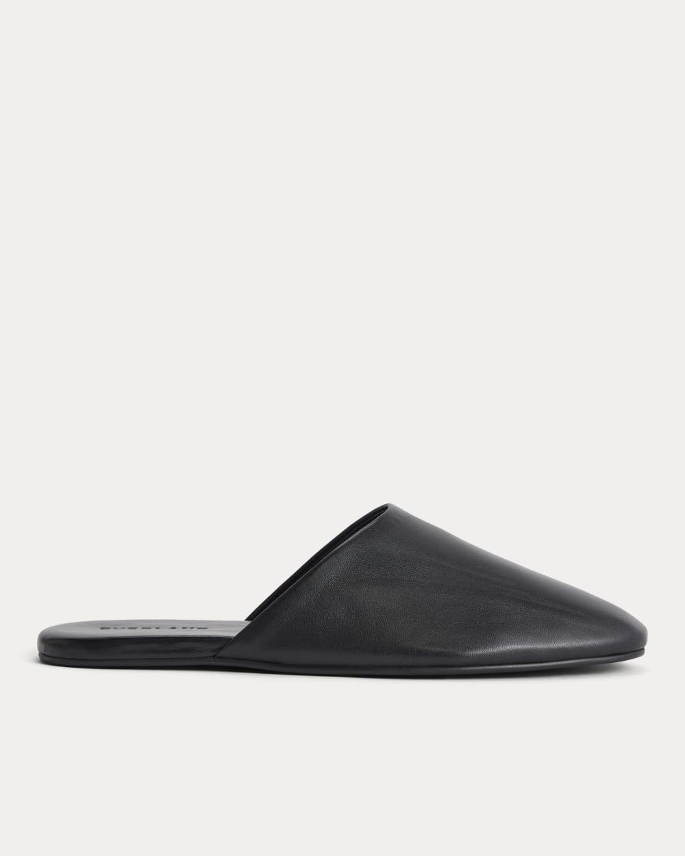 Glove Mule Slipper | Black Leather by EVERLANE