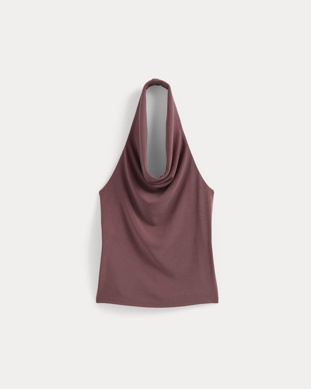 Halter Cowlneck Top in Butterknit | Washed Henna by EVERLANE