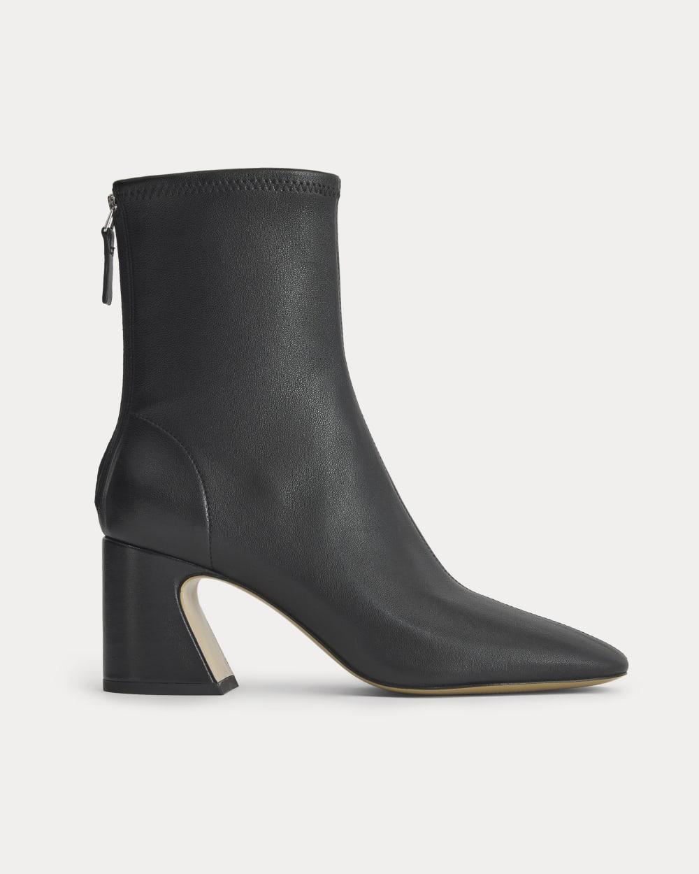 Leather Curved-Heel Boot | Black by EVERLANE