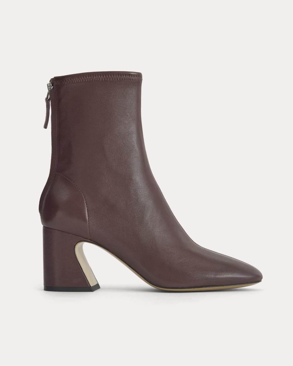 Leather Curved-Heel Boot | Burgundy by EVERLANE