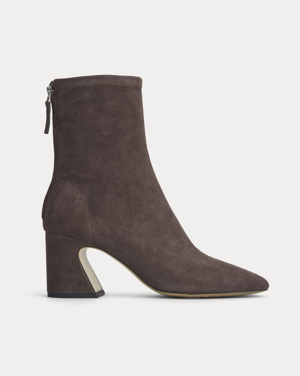 Leather Curved-Heel Boot | Dark Chocolate by EVERLANE