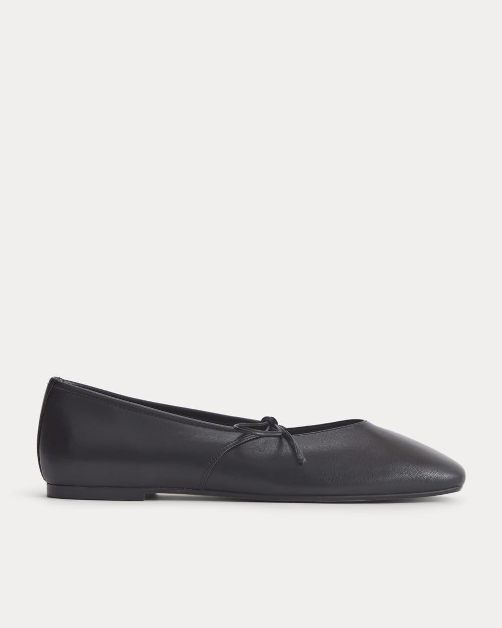 Leather Keyhole Flat | Black by EVERLANE