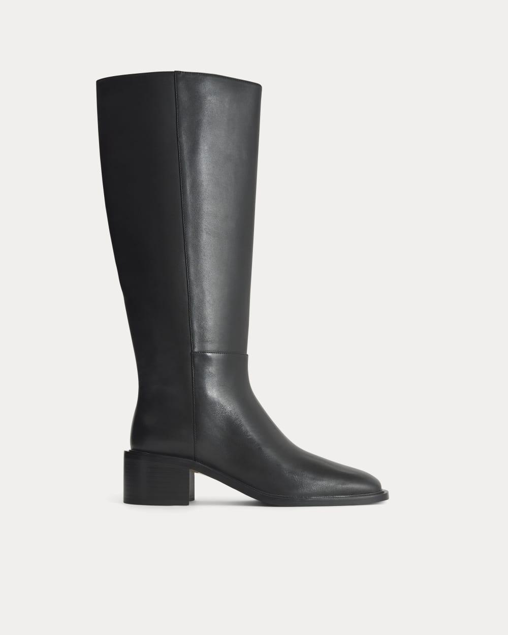 Leather Knee-High City Boot |  Black by EVERLANE