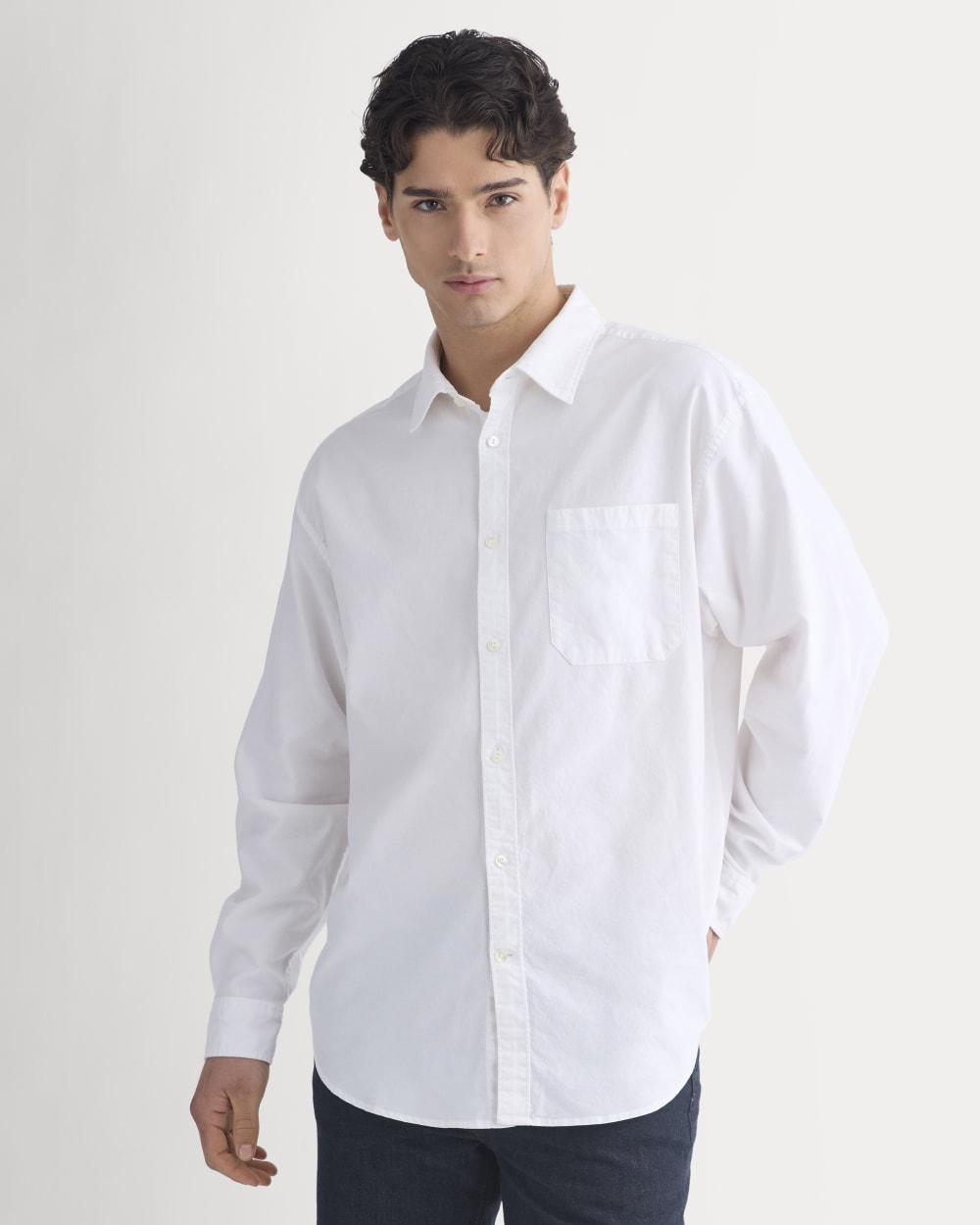 Lightweight Oversized Oxford | White by EVERLANE