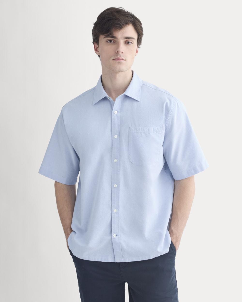 Lightweight Short-Sleeve Oxford | Light Blue by EVERLANE