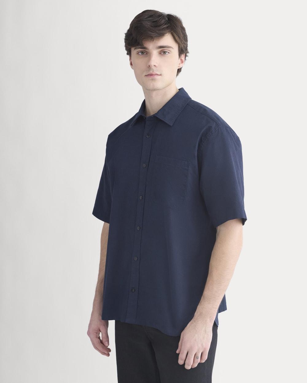 Lightweight Short-Sleeve Oxford | Navy by EVERLANE
