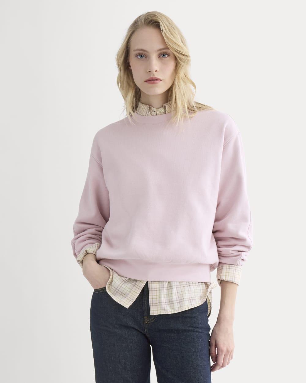 Lightweight Terry Blouson Crew | Burnished Lilac by EVERLANE