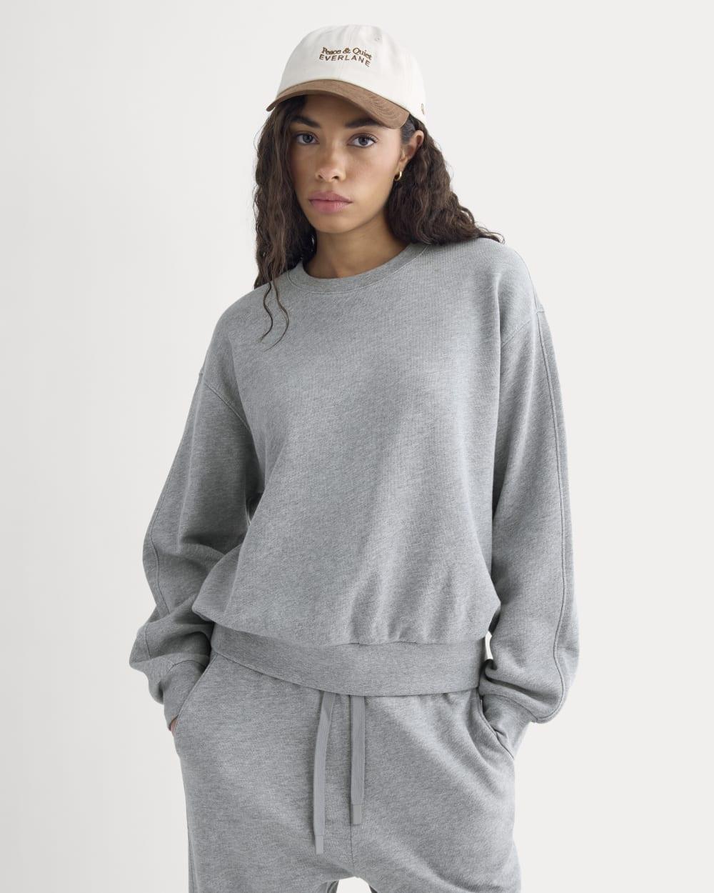 Lightweight Terry Blouson Crew | Vintage Heather Grey by EVERLANE