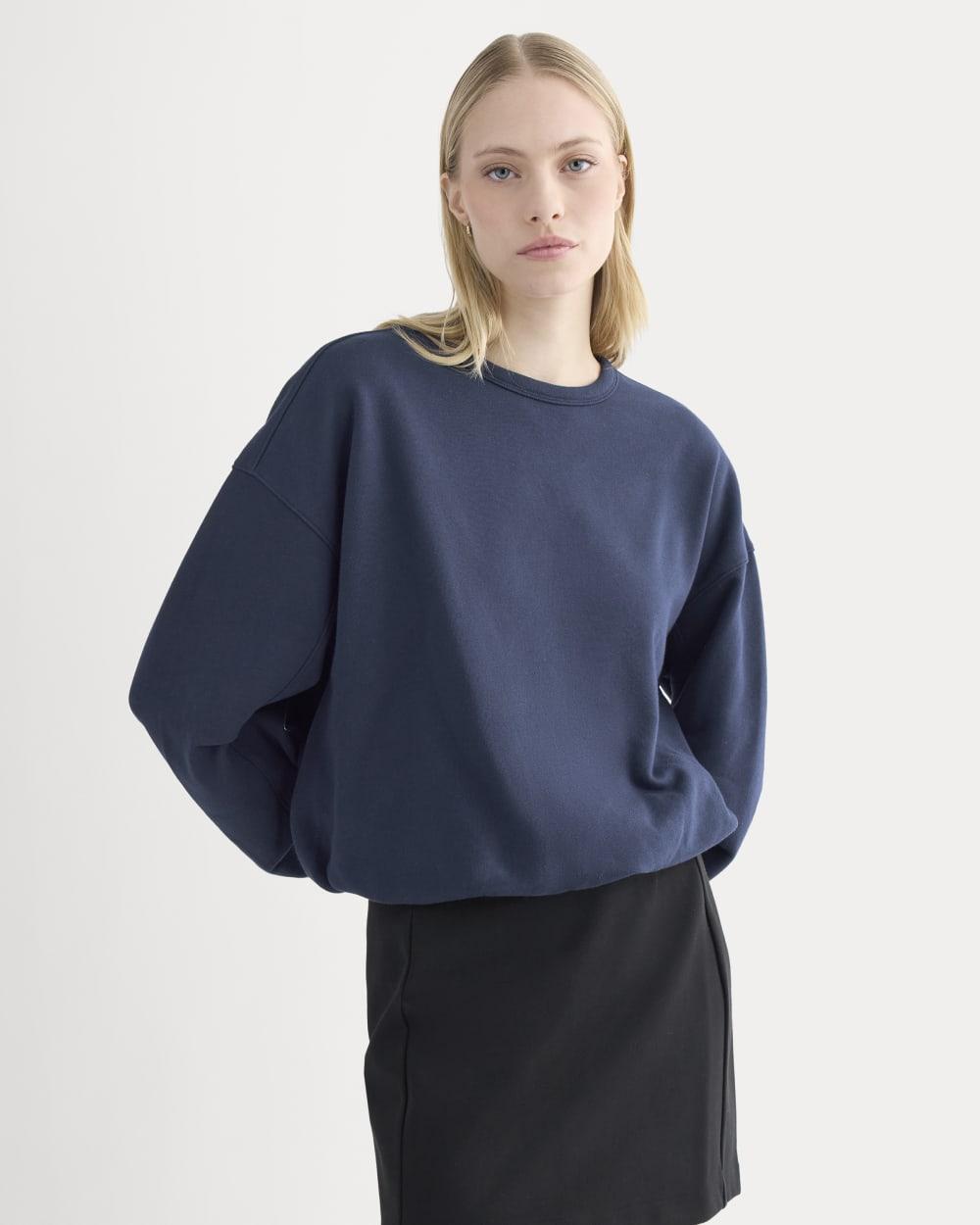 Lightweight Terry Bubble Sweatshirt | Navy by EVERLANE