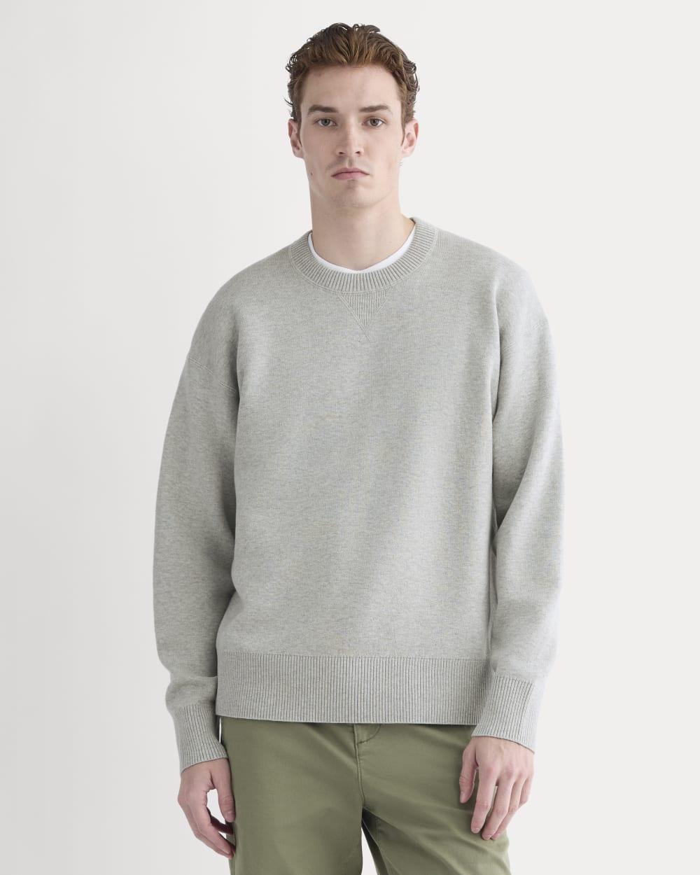 Luxe Merino Double-Knit Sweater |  Heathered Grey by EVERLANE