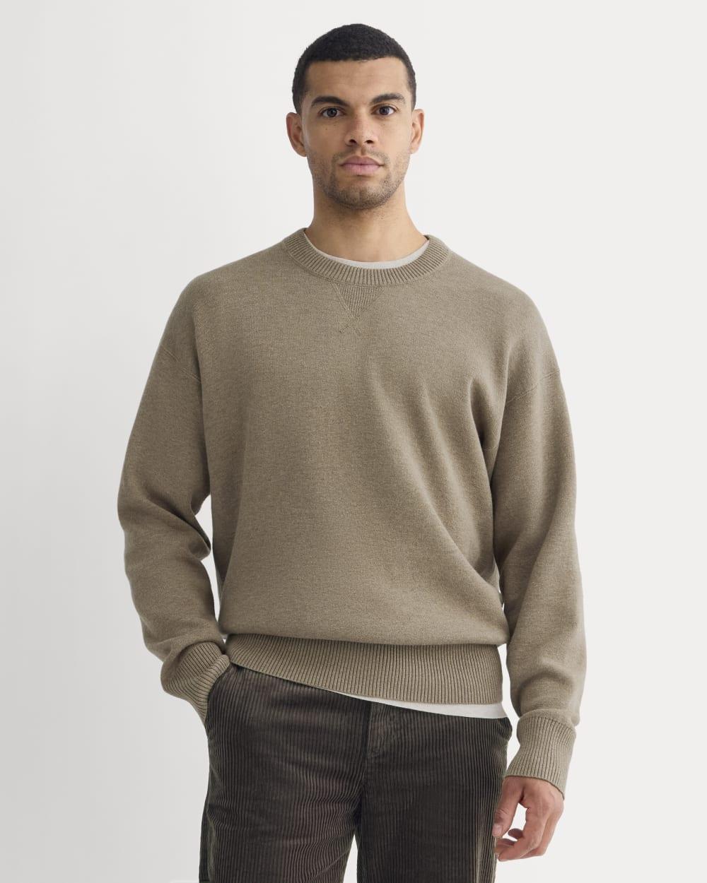 Luxe Merino Double-Knit Sweater | Taupe Melange by EVERLANE