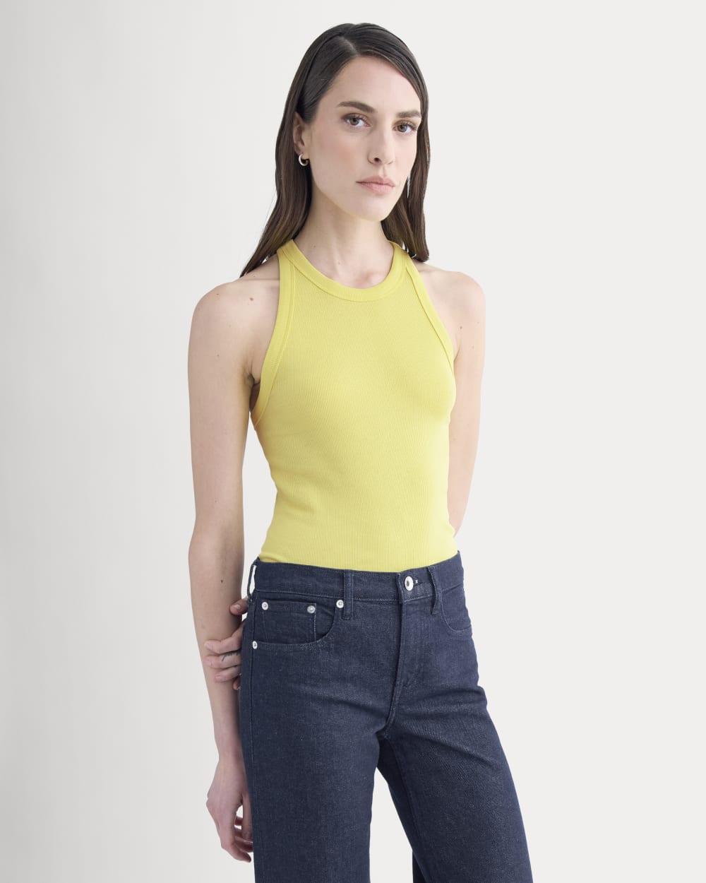 Luxe Rib Racerback Tank | Celandine by EVERLANE