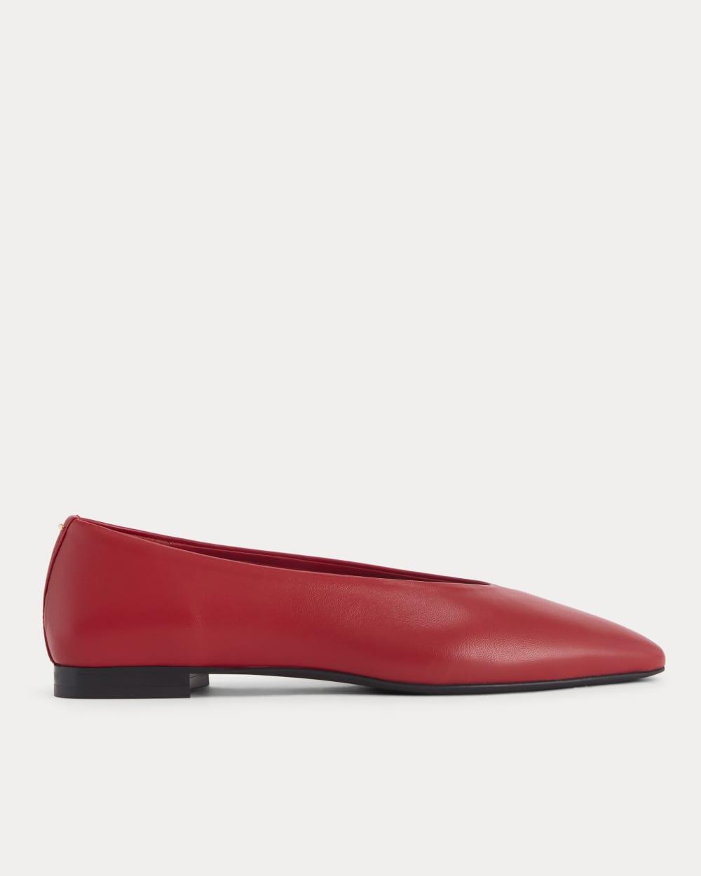 Made in Italy Almond-Toe Flat | Rosa Red by undefined Made in Italy Almond-Toe Flat | Rosa Red by undefined