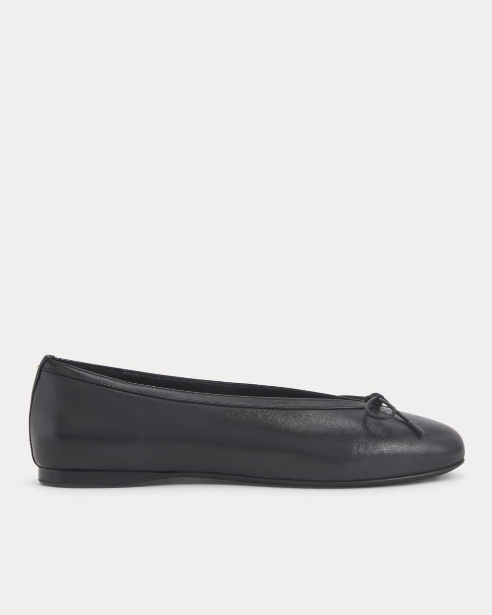 Made in Italy Ballet Flat | Black Leather by EVERLANE