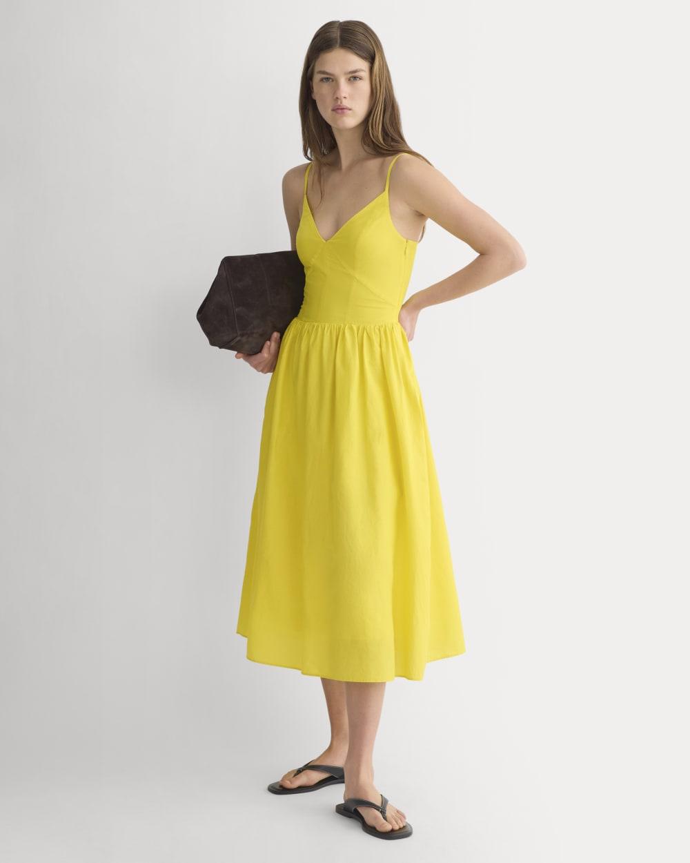 Midi Dress in Cotton Silk Voile | Passion Fruit by EVERLANE