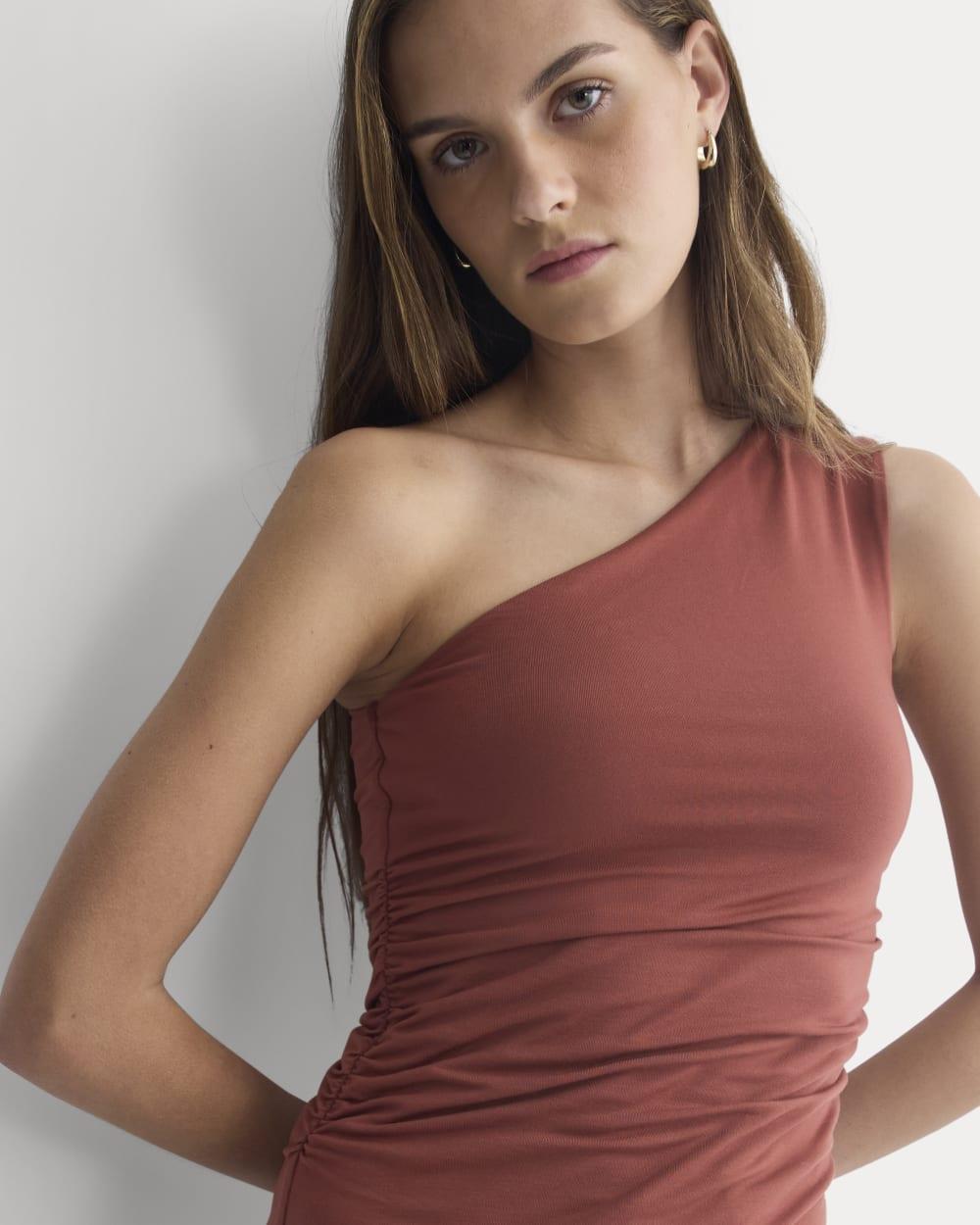 One-Shoulder Top | Henna Red by EVERLANE