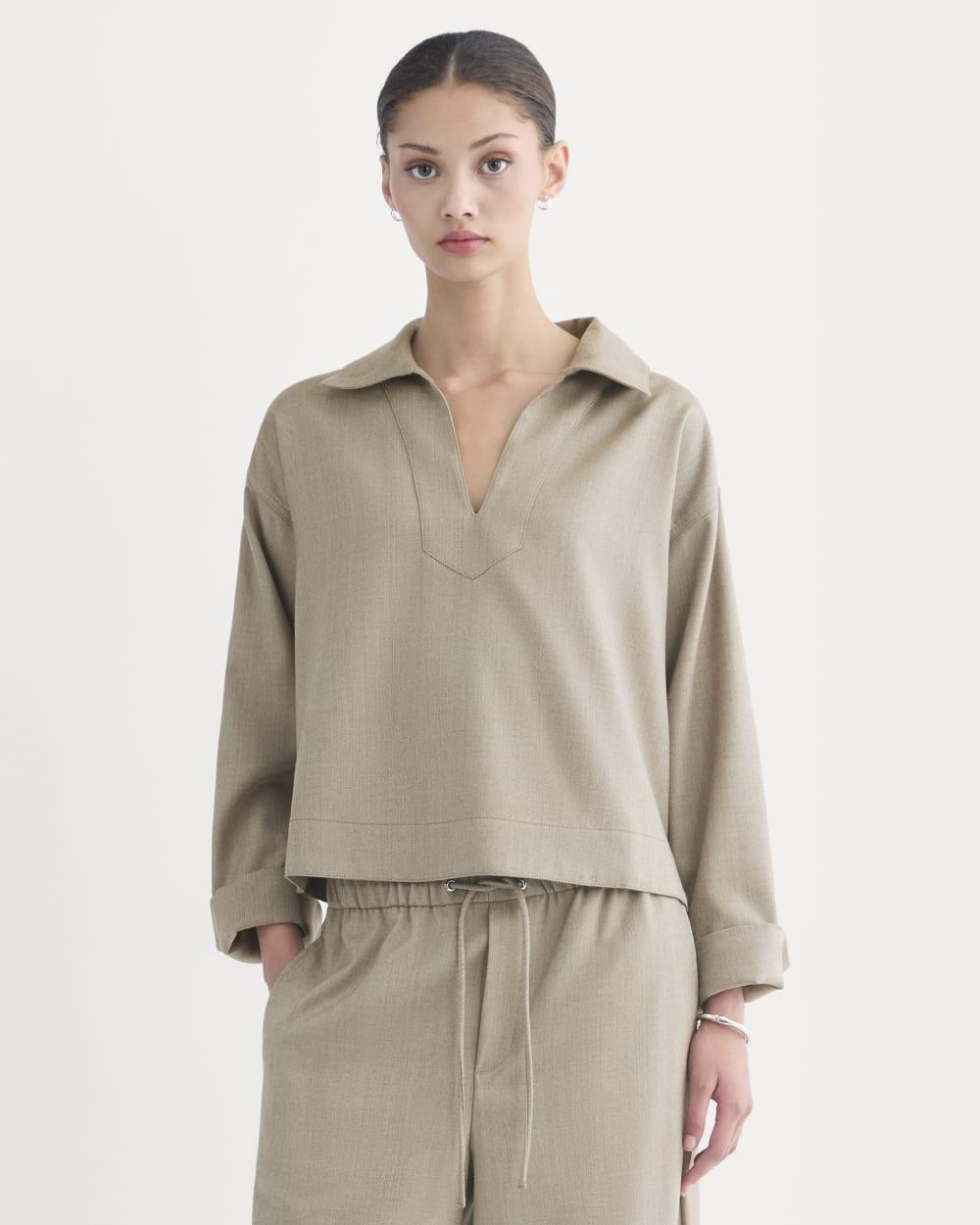 Overshirt in Tailor Twill | Light Taupe by EVERLANE