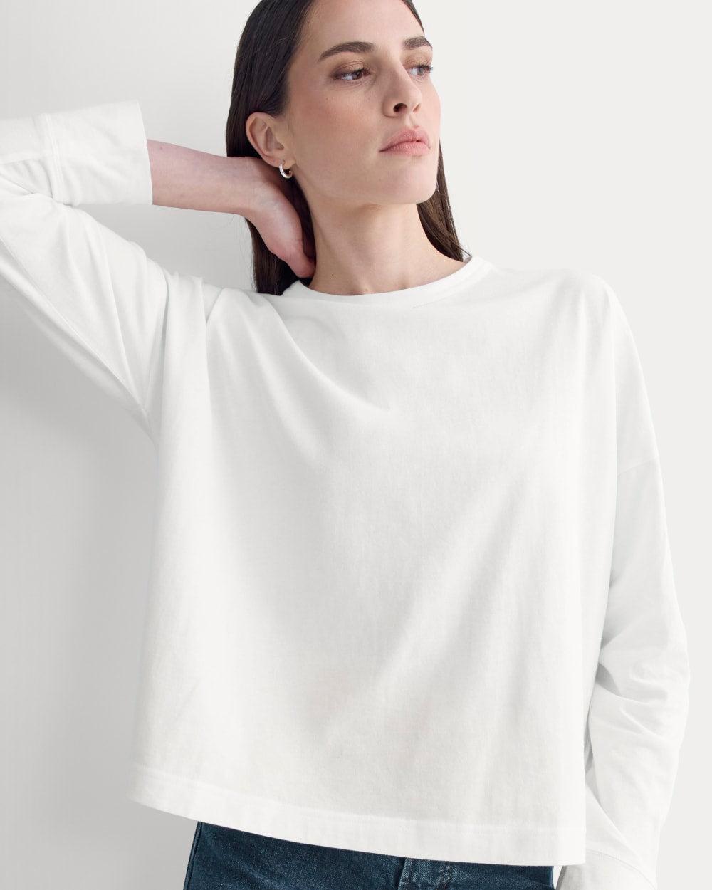 Oversized Boxy Crew in Essential Cotton | White by EVERLANE