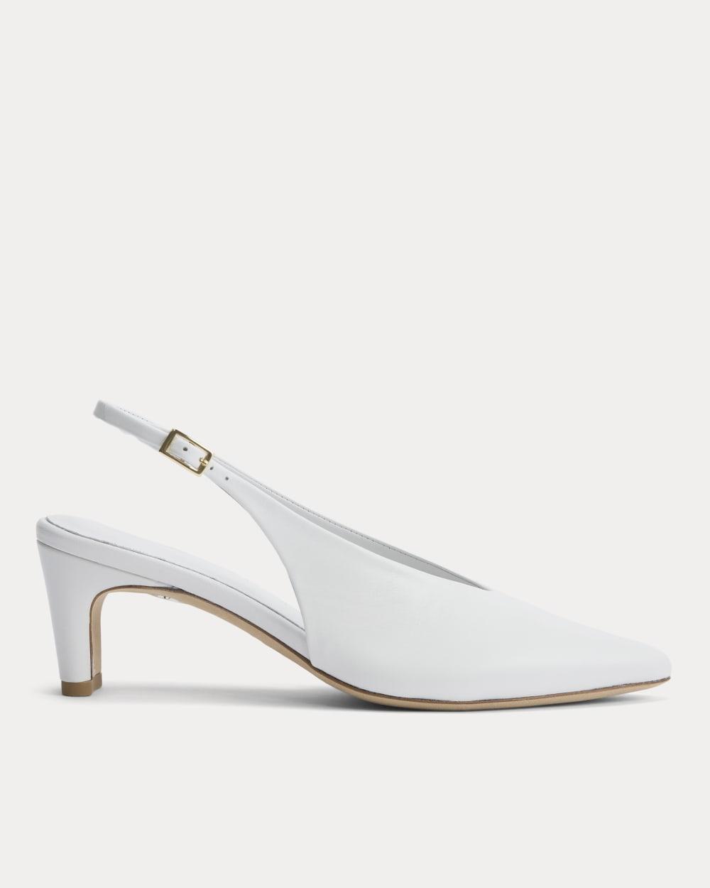 Pointed-Toe Slingback Heel | Snow by EVERLANE