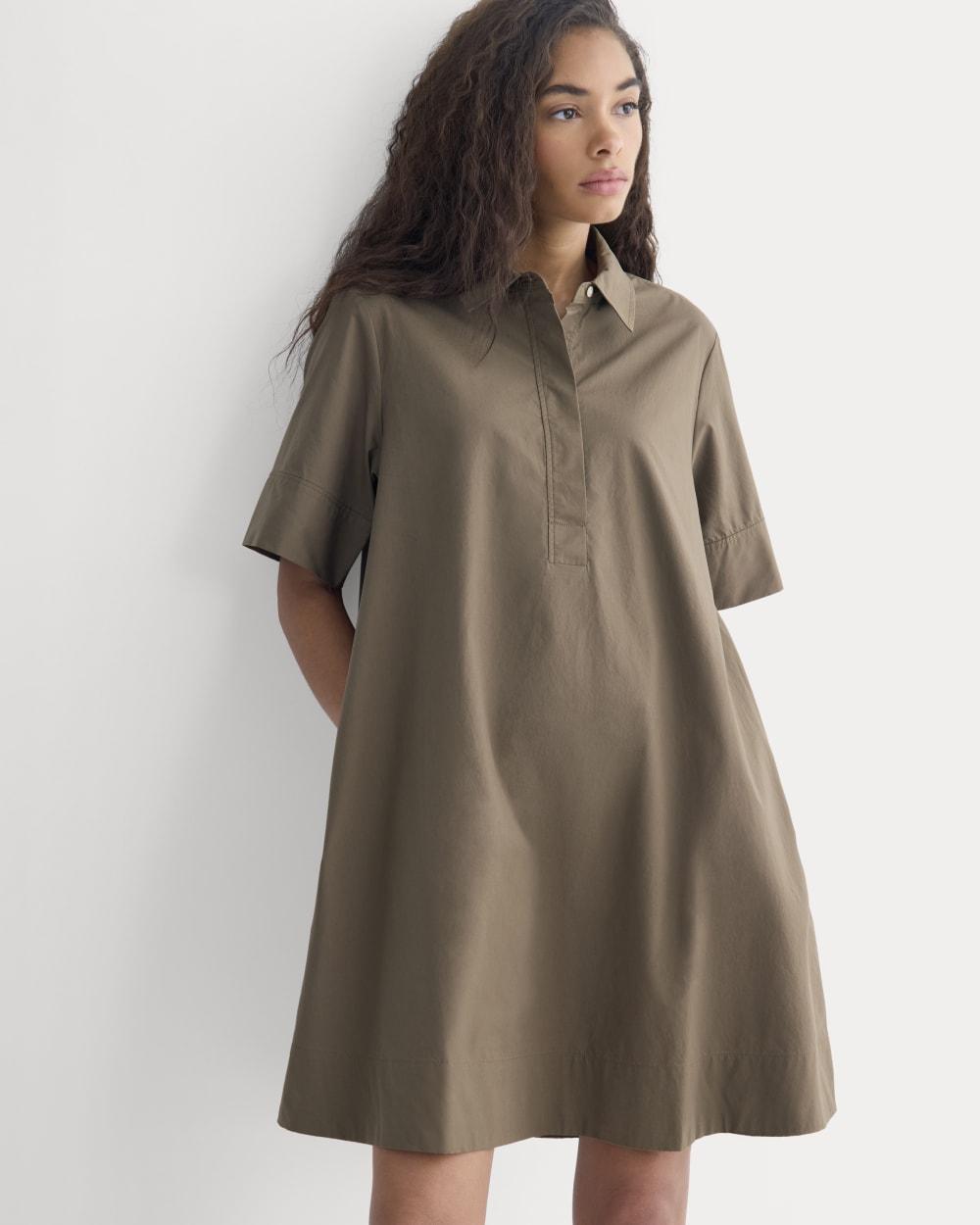 Popover Mini Shirtrdress in Ultrasoft Cotton | Beech by EVERLANE