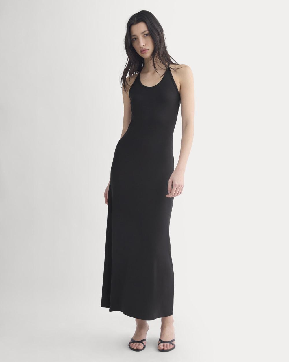 Racerback Maxi Knit Dress | Black by EVERLANE