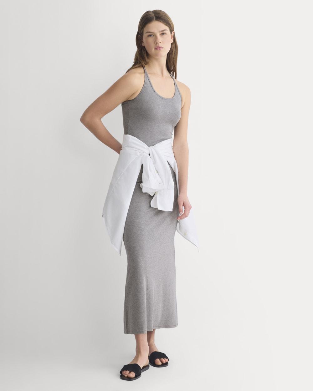 Racerback Maxi Knit Dress | Mid Heather Grey by EVERLANE