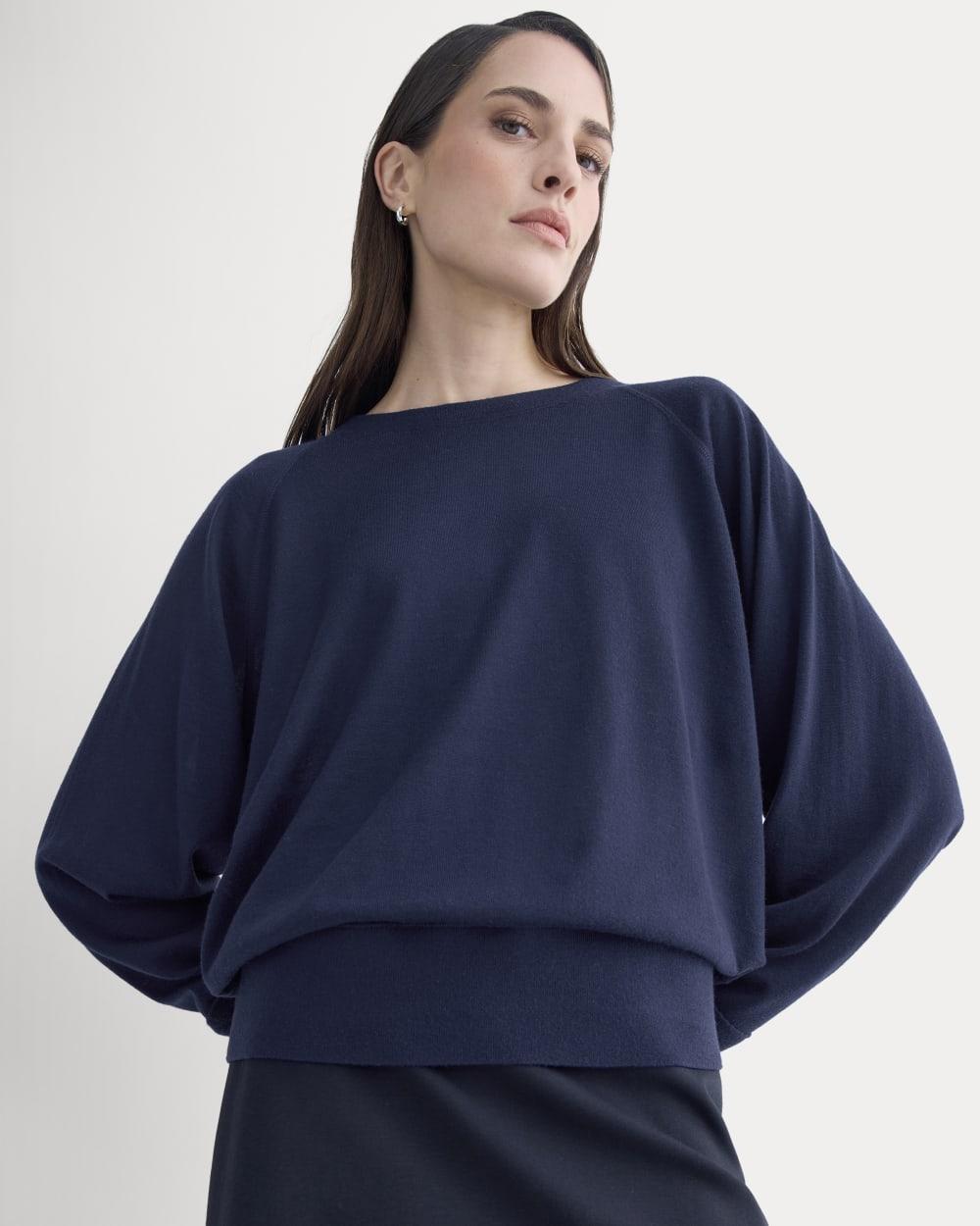 Raglan Sweater in Ultrasoft Merino | Rich Navy by EVERLANE