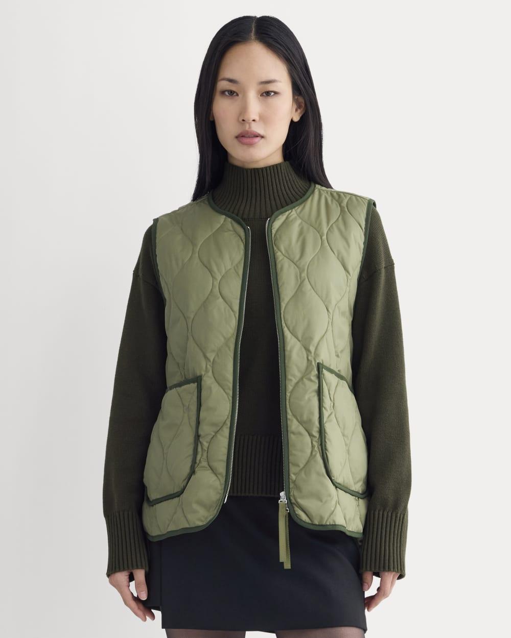 ReNew Quilted Vest | Lichen Green by EVERLANE