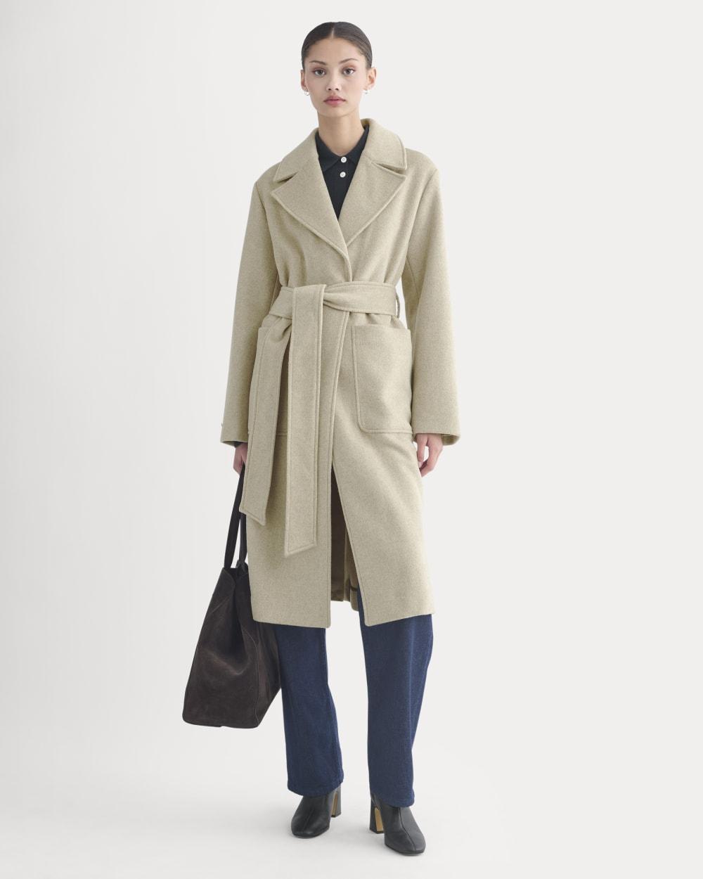ReWool Belted Blanket Coat | Heather Wheat by EVERLANE