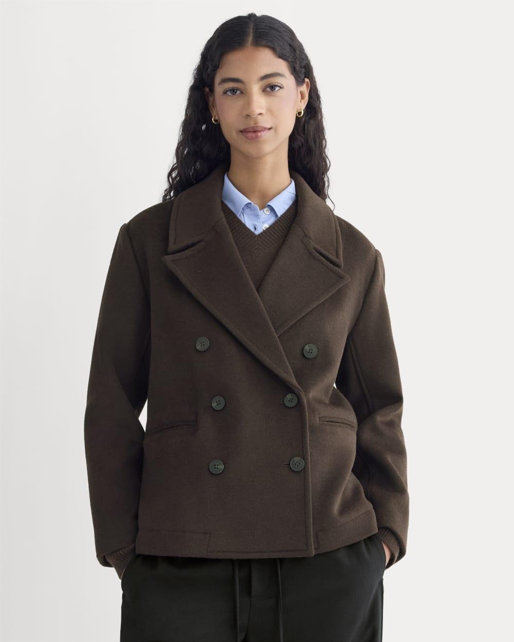 ReWool Short Peacoat | Dark Chocolate by EVERLANE