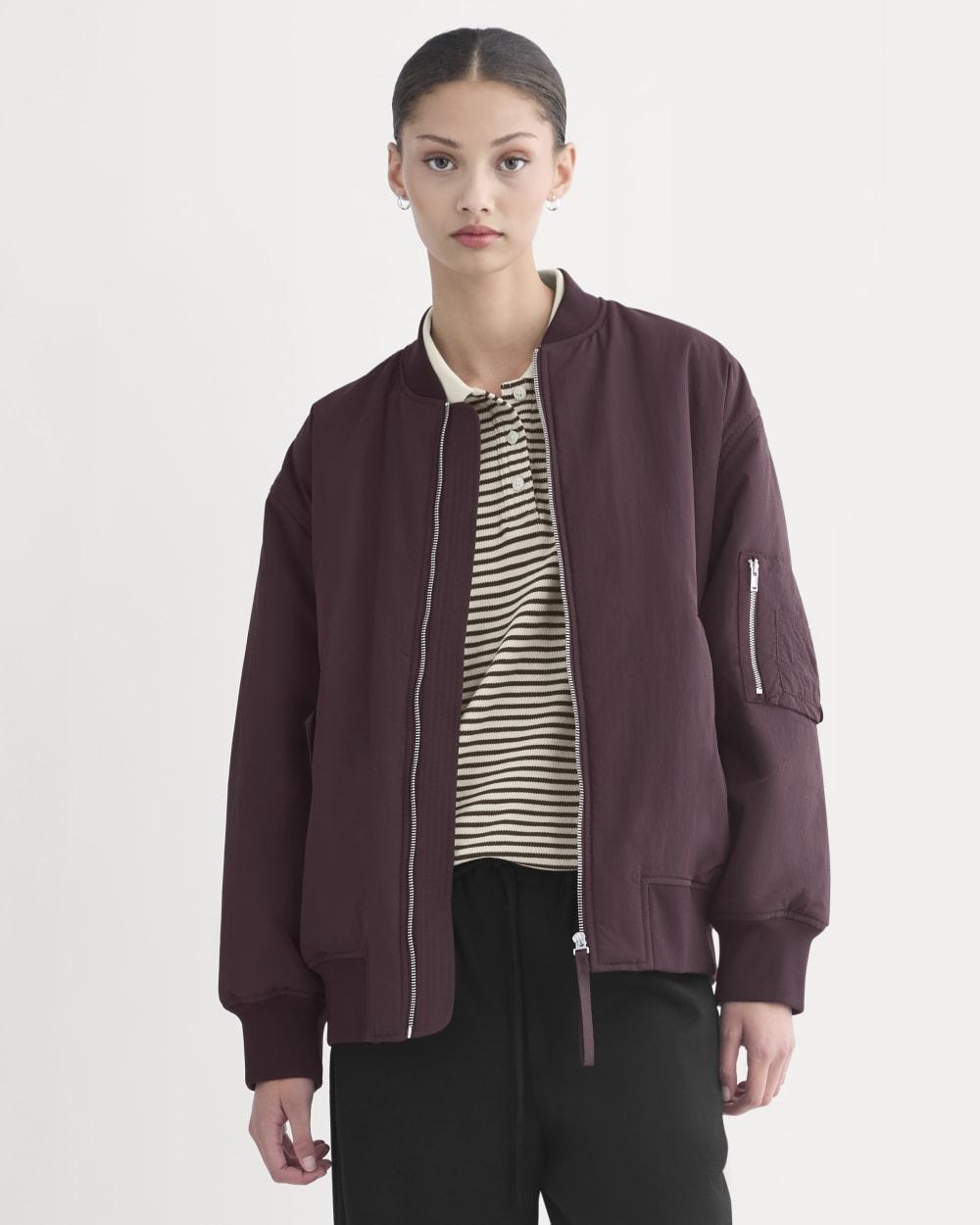 Renew Oversized Puffer Bomber | Deep Plum by EVERLANE