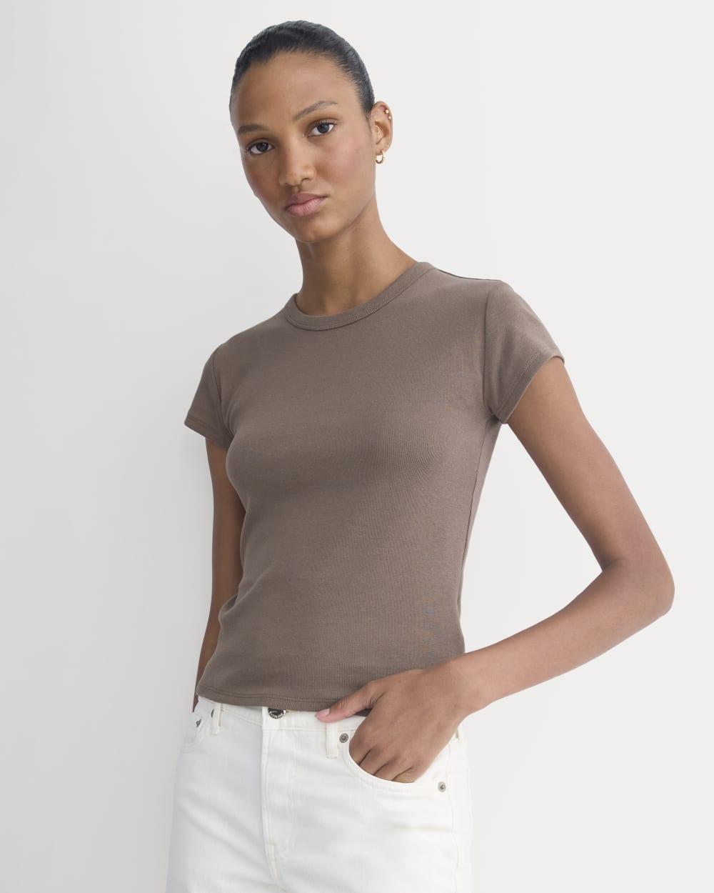 RetroSoft Cotton Crew | Deep Taupe by EVERLANE