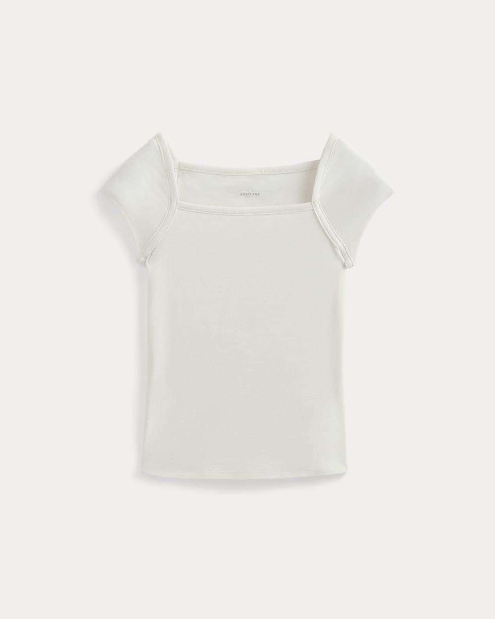 RetroSoft Cotton Square-Neck Tee | Bone by EVERLANE