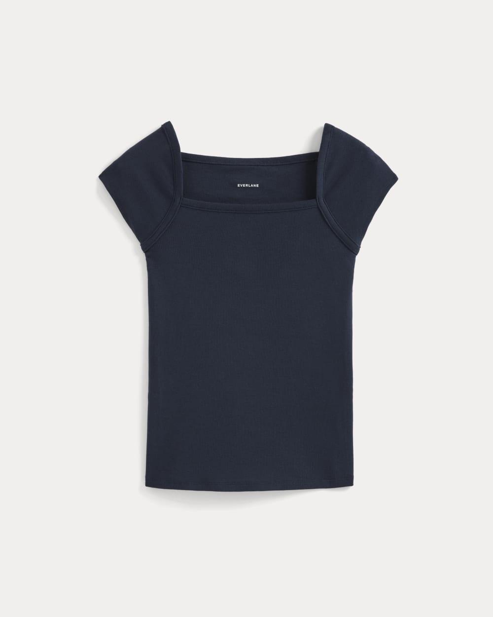 RetroSoft Cotton Square-Neck Tee | Navy by EVERLANE