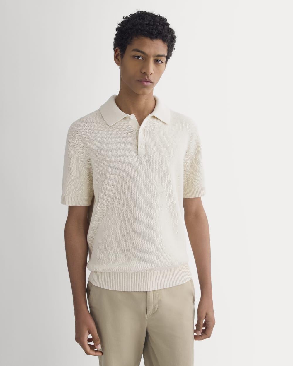 Seed Stitch Polo | Birch by EVERLANE
