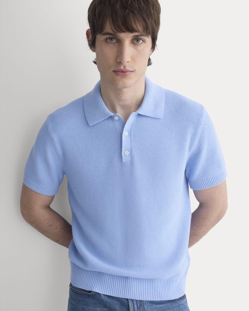 Seed Stitch Polo | Open Air Blue by EVERLANE