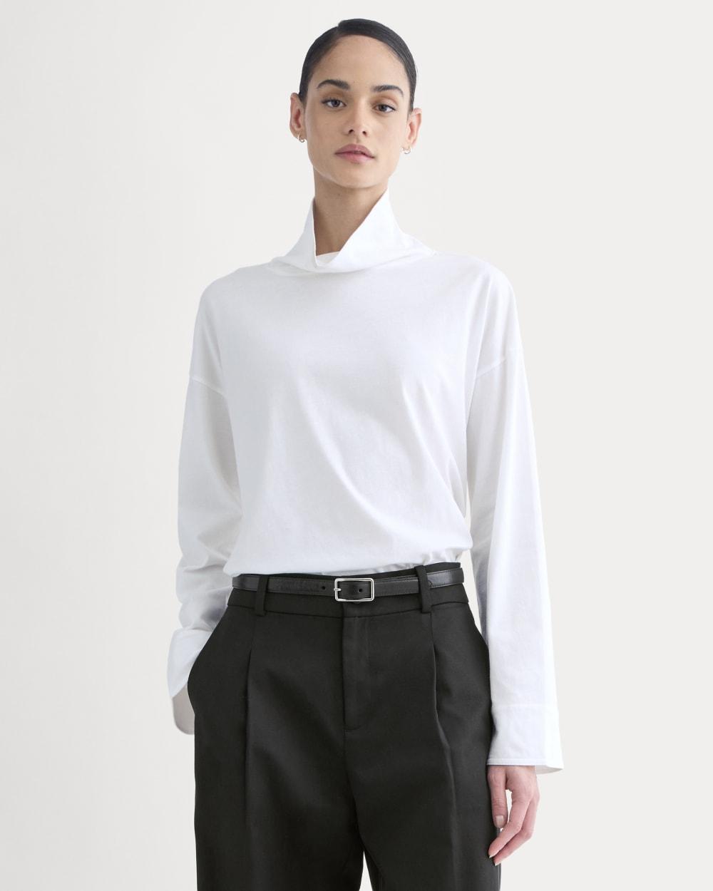 Slouchy Turtleneck In Essential Cotton | White by EVERLANE