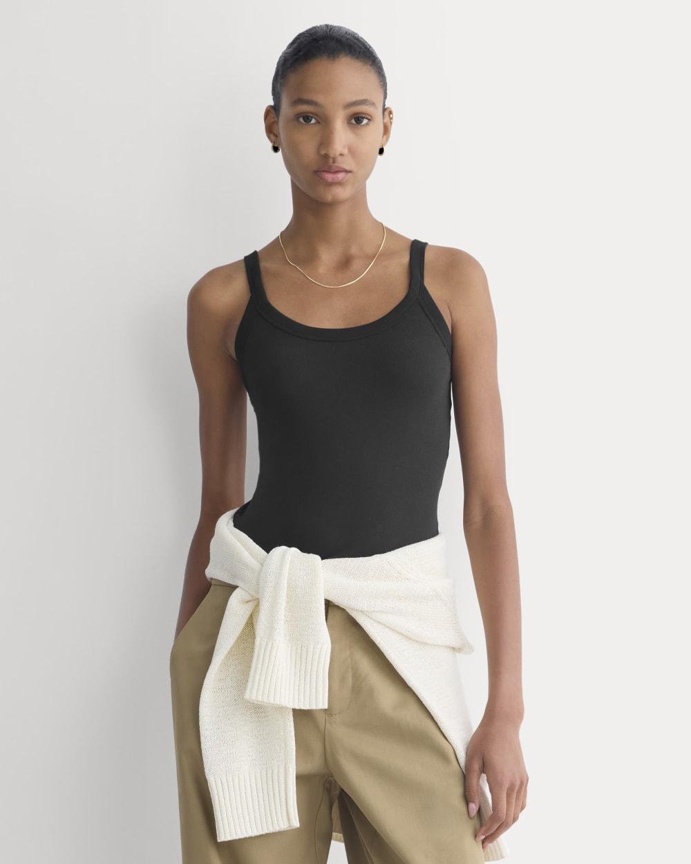 Soft Stretch U-Neck Tank | Black by EVERLANE