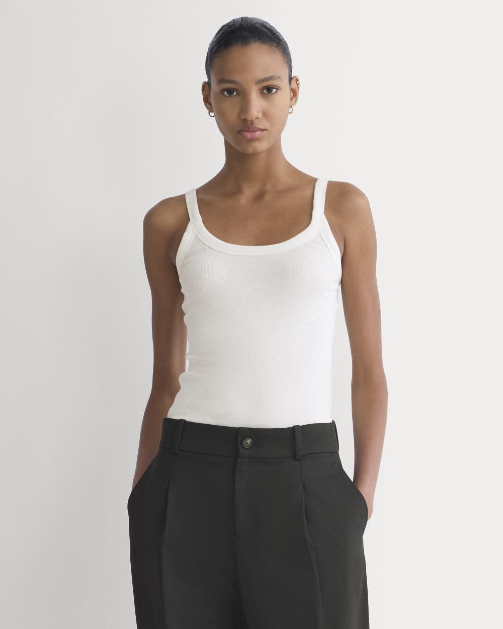 Soft Stretch U-Neck Tank | Bone by EVERLANE