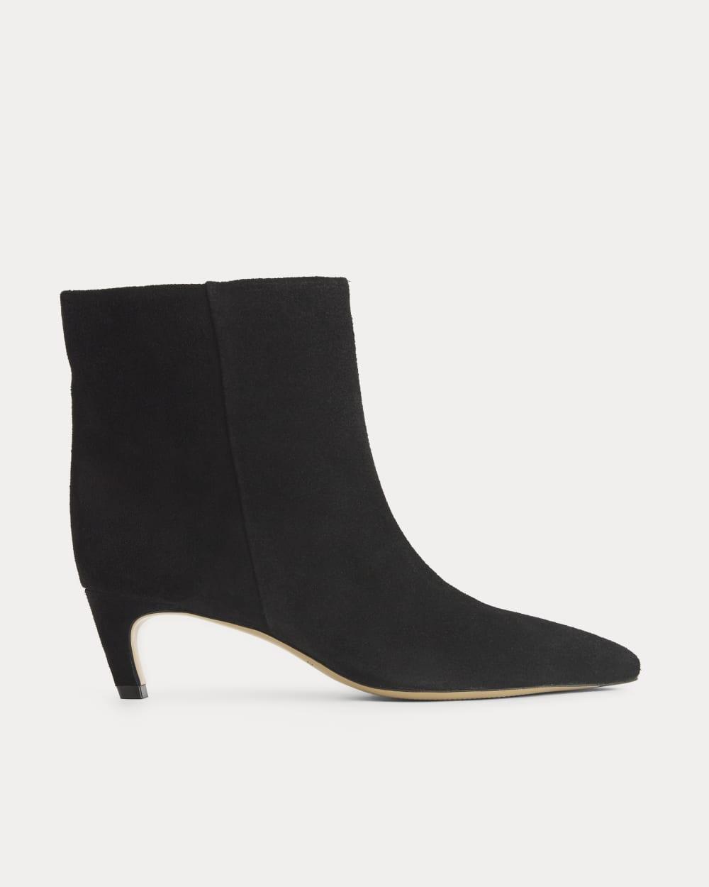 Studio Kitten Heel Bootie | Black Suede by EVERLANE