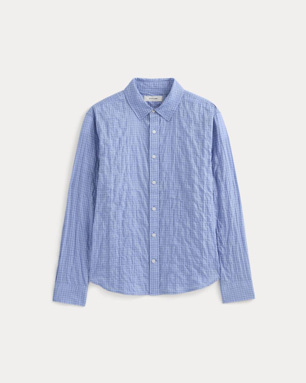 Textured Voile Button-Up Shirt | Open Air Plaid by EVERLANE
